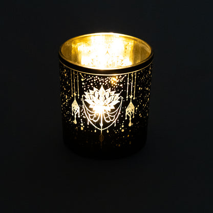 Kerzenständer gefrosted/metallic Mystical Lotus großhandel thumb