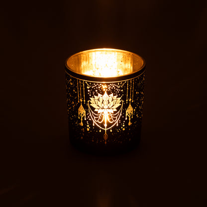 Kerzenständer gefrosted/metallic Mystical Lotus großhandel thumb