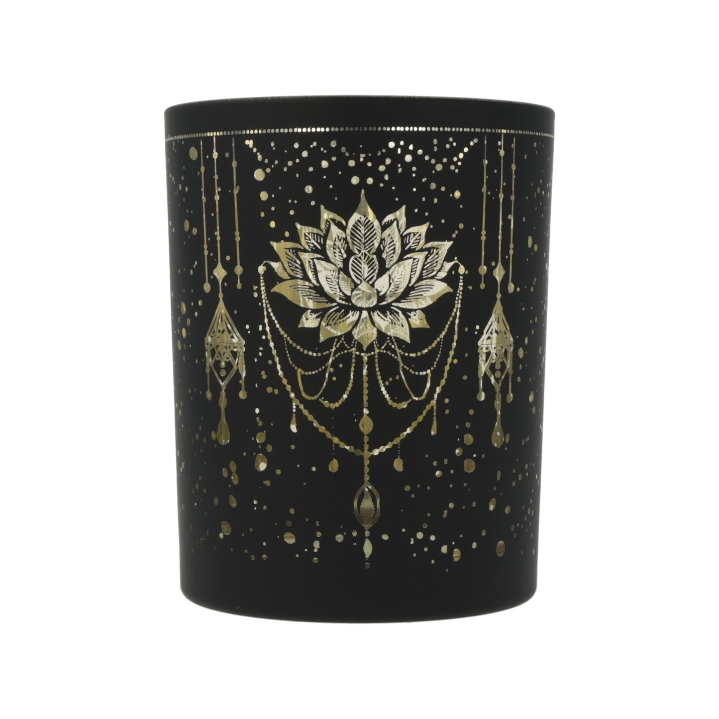 Candle light holder frosted/metallic Mystical Lotus