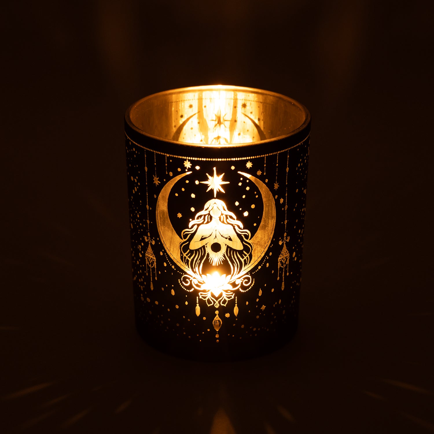 Kerzenständer gefrosted/metallic Mystical Goddess großhandel