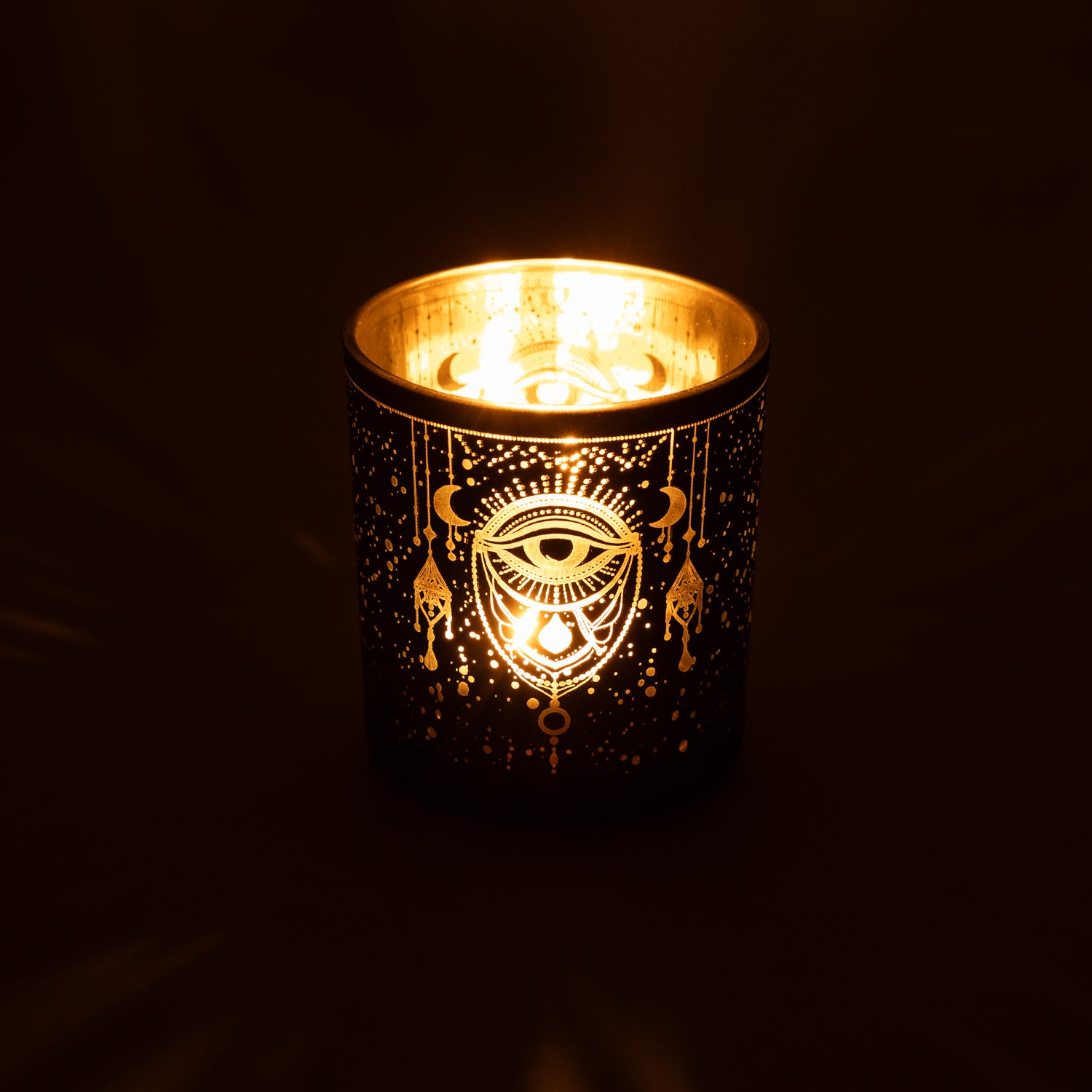 Kerzenständer gefrosted/metallic Mystical Eye of Providence großhandel