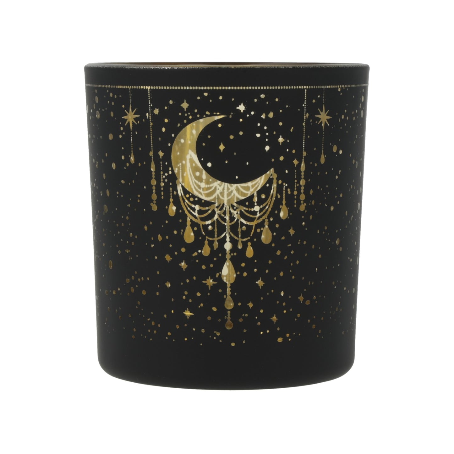 Candle light holder frosted/metallic Mystical Crescent