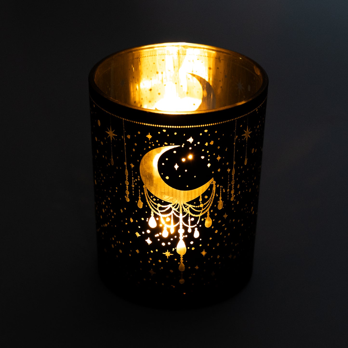 Kerzenständer gefrosted/metallic Mystical Crescent