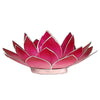 Lotus Teelichthalter rosa silberfarbig