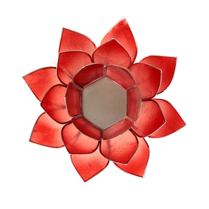 Lotus Teelichthalter rosa/rot silberfarbig kaufen thumb