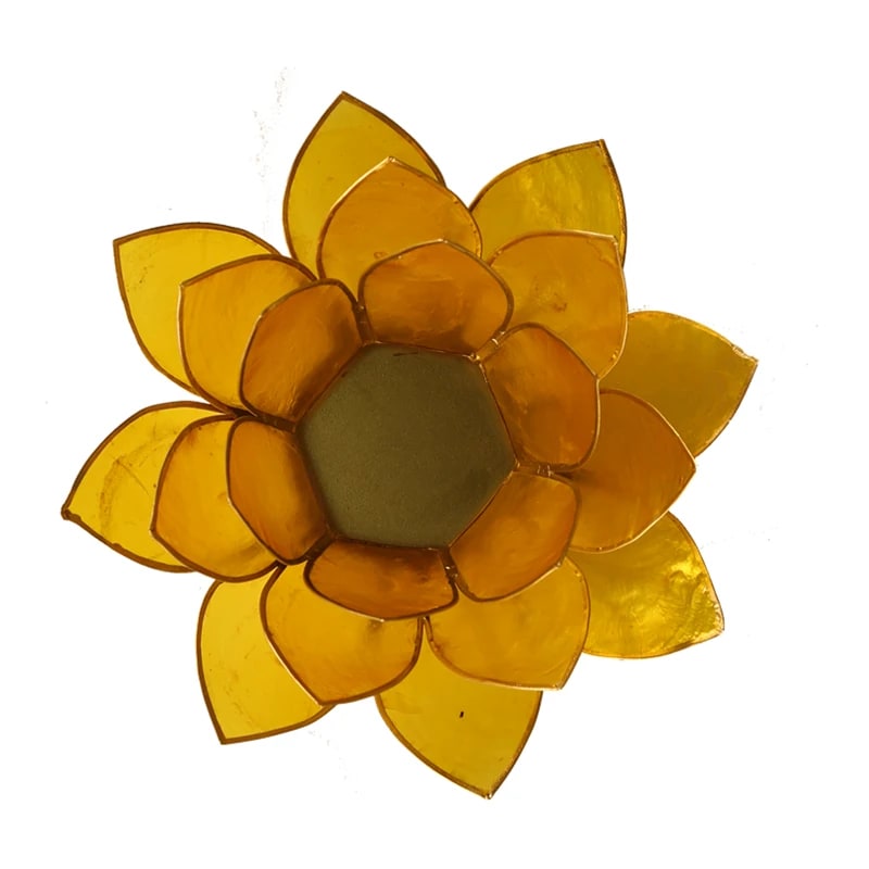 Buy Lotus atmospheric light yellow chakra 3 gold trim
