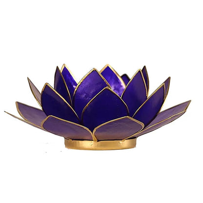 Portavelas Loto 6º chakra indigo bordes oro thumb