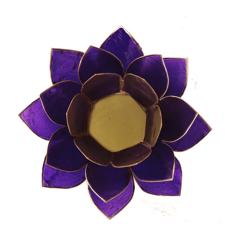 Acheter Eclairage Lotus 7° Chakra violet &amp; or