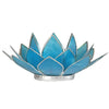 Eclairage Lotus 5° chakra bleu & argent
