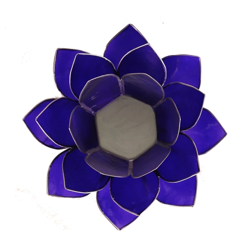 Comprar Portavelas Loto 6º chakra indigo bordes plata