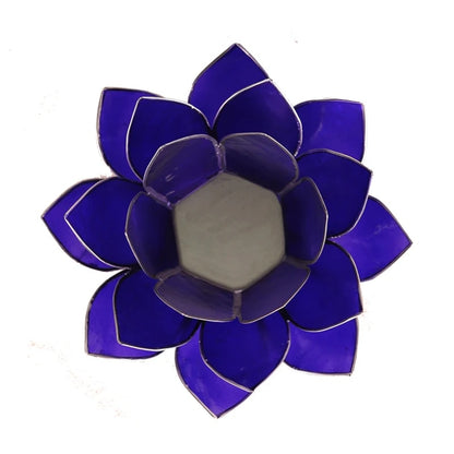 Comprar Portavelas Loto 6º chakra indigo bordes plata thumb