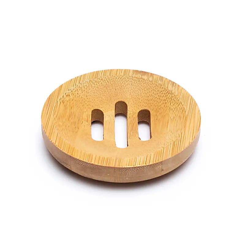 Bamboo soap holder round