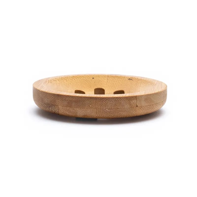 Bamboo soap holder round