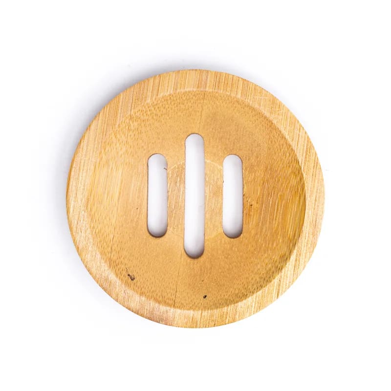 Bamboo soap holder round