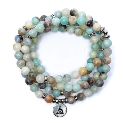 Mala Amazonit - elastisch - mit Buddha kaufen thumb