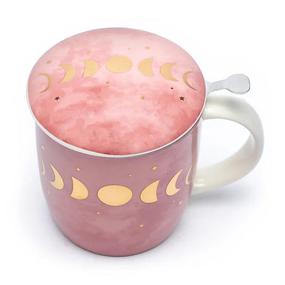 Juego de taza de té Fases lunares Porcelana de Hueso thumb