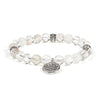 Mala/bracelet rock crystal elastic with lotus