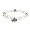 Mala/bracelet rock crystal elastic with ohm