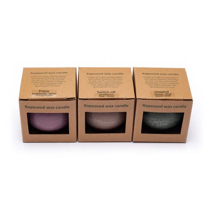Set de velas de colza redondas