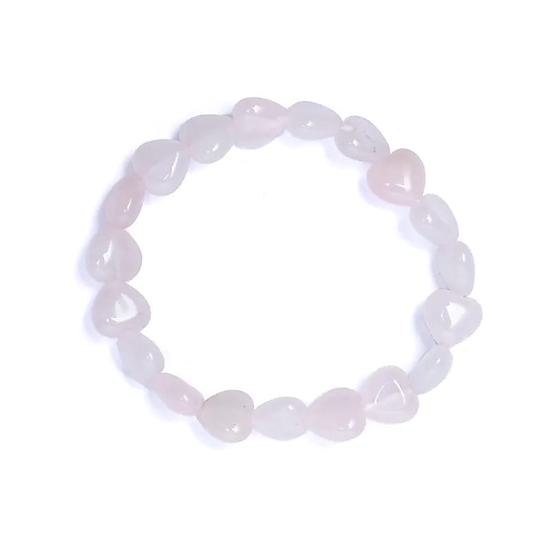 Armband Rosenquarz elastisch Herzen großhandel