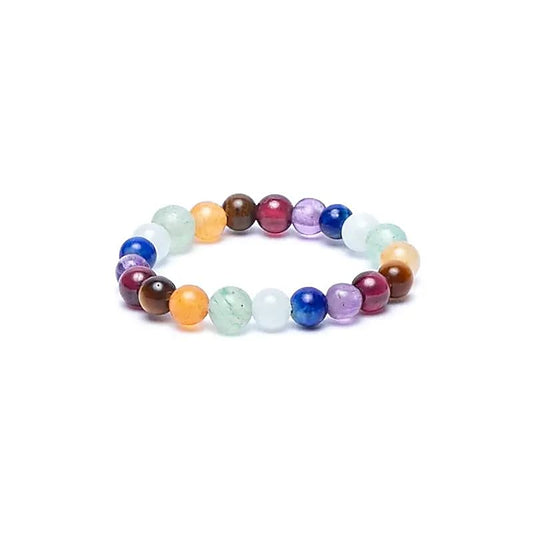 Anello 7 pietre chakra elastico