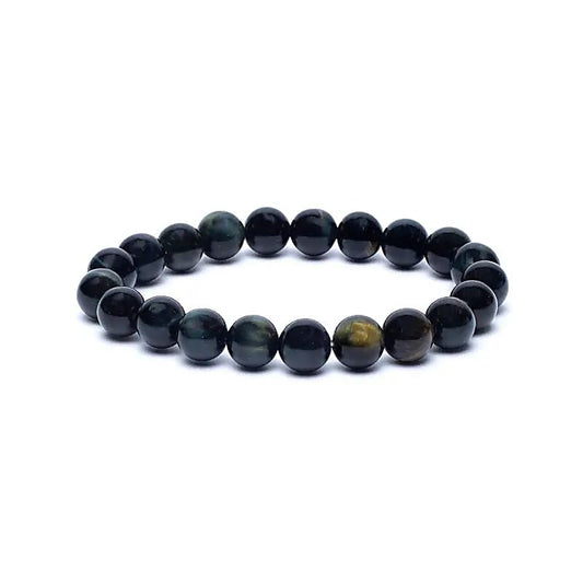 Pulsera elástica de ojo de tigre azul
