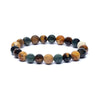 Armband kambaba jaspis/tijgeroog/picture jaspis elastisch