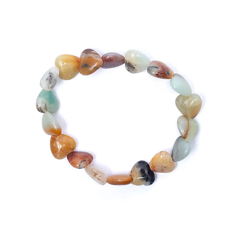 Bracelet amazonite elastic hearts