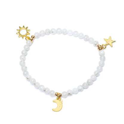 Armband Mondstein elastisch mit Stern/Mond/Sonne Anhängern großhandel thumb
