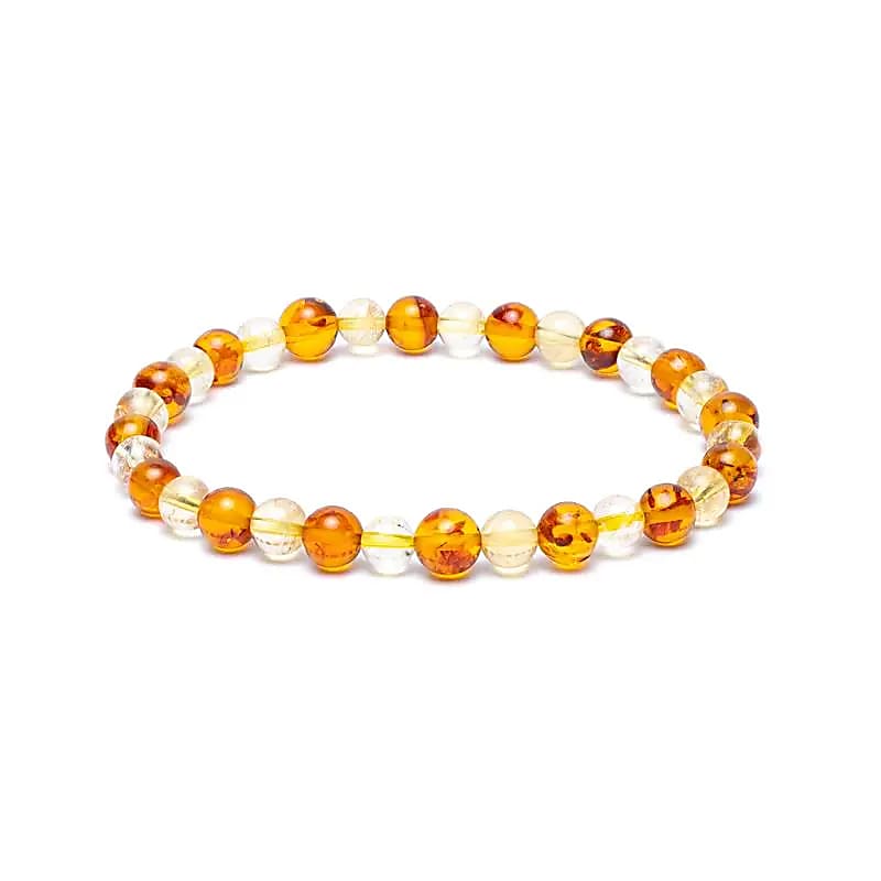 Armband elastisch Bernstein/Citrin