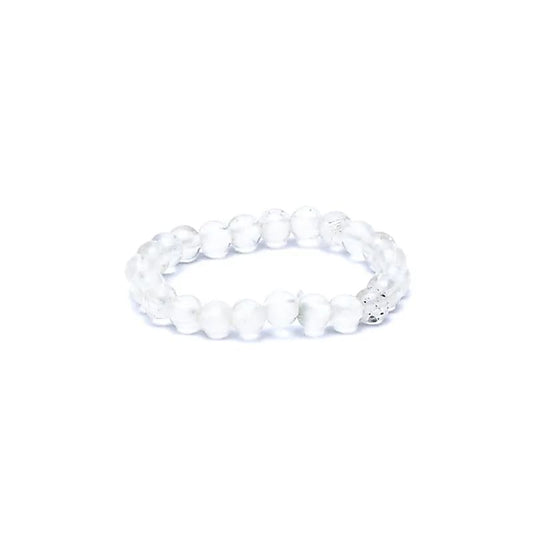Bague élastique en quartz clair