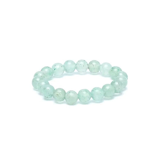 Bague élastique en aventurine verte