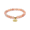 Bracelet sunstone elastic with sun charm