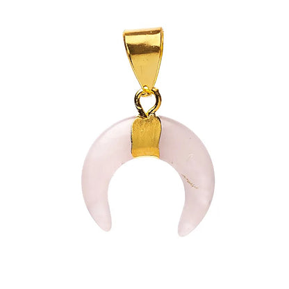 Hanger halve maan rozenkwarts groothandel thumb