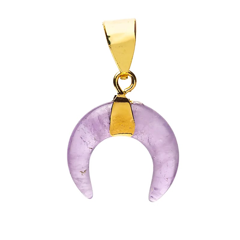 Pendentif lune croissante améthyste de gros