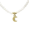 Adjustable necklace Moonstone with moon pendant