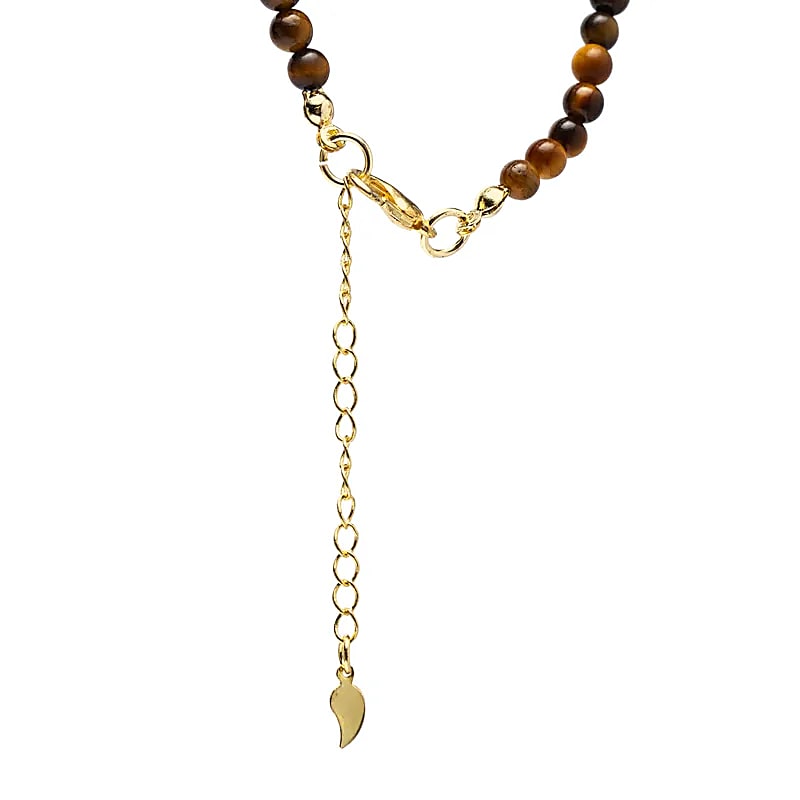 Adjustable necklace Tiger’s eye with moon pendant wholesale