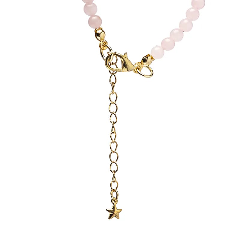 Collier ajustable Quartz rose avec pendentif étoile