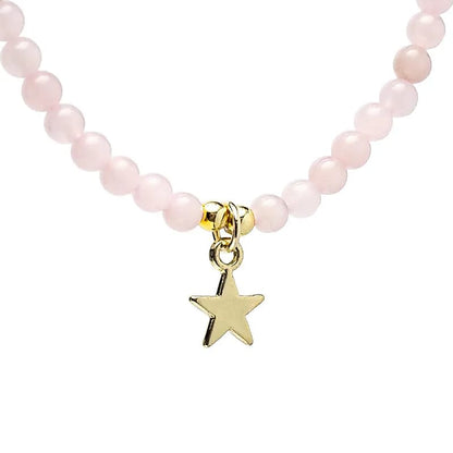 Collier ajustable Quartz rose avec pendentif étoile thumb