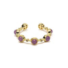 Open ring with amethyst