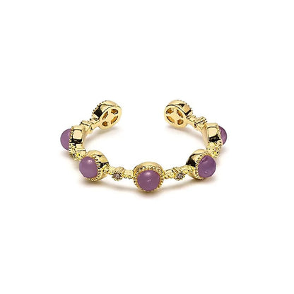 Offener Ring mit Amethyst thumb