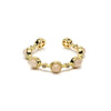 Open ring with rose quartz