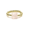 Bague élastique quartz rose facetté