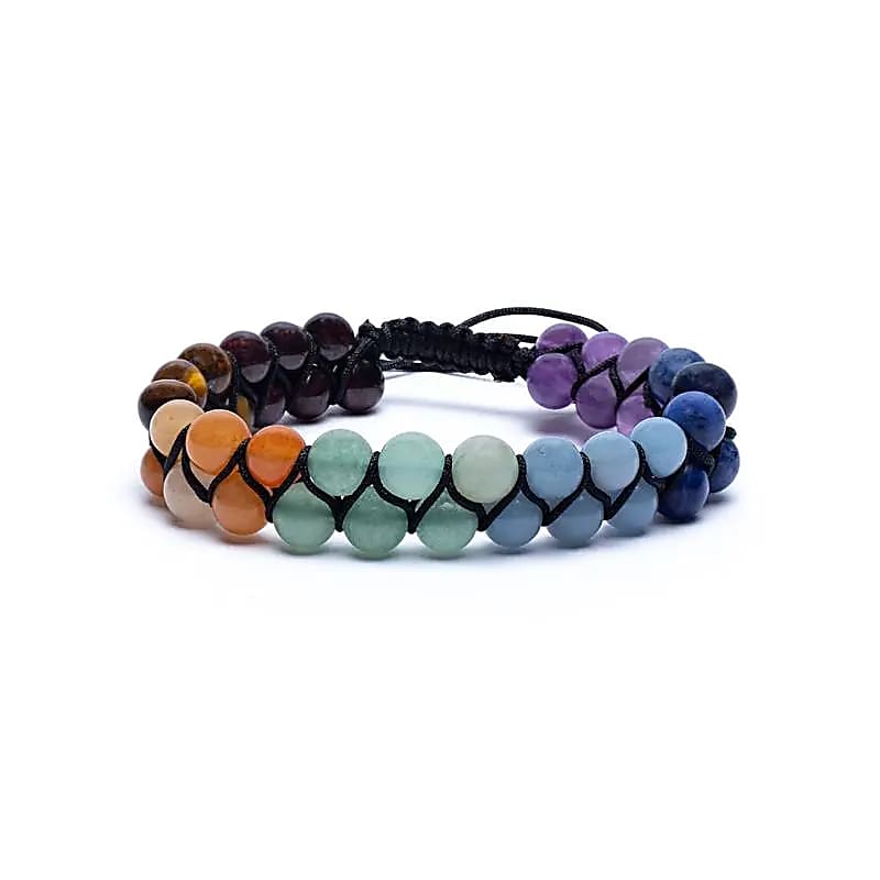 Pulsera Chakra doble fila regulable