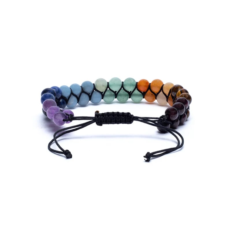 Pulsera Chakra doble fila regulable