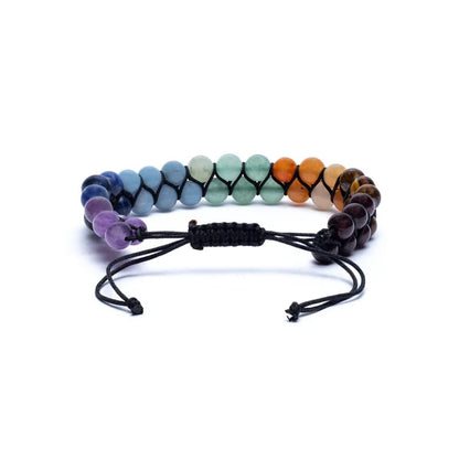 Pulsera Chakra doble fila regulable al por mayor thumb