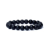 Armband zwarte onyx matte finish AA kwaliteit elastisch