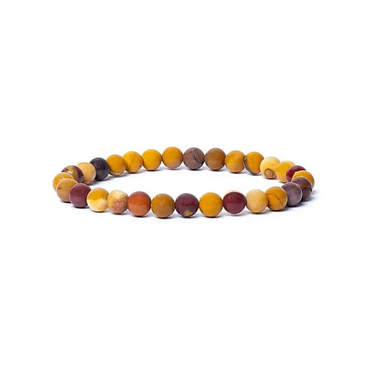 Braccialetto elastico in mookaite qualità AA