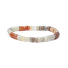 Bracelet pierre de lune multicolore à facettes qualité AA élastique