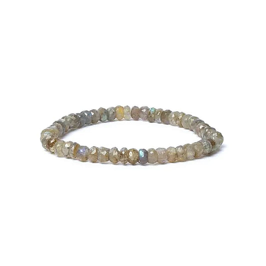 Bracelet labradorite à facette qualité AA élastique